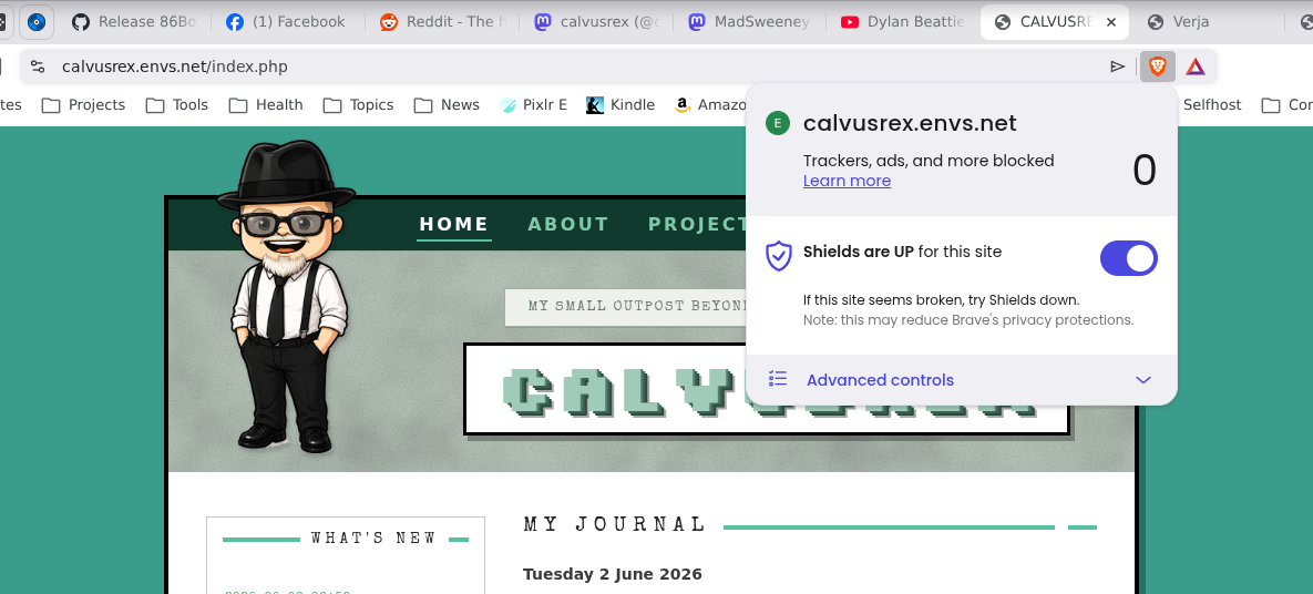 No ads or trackers in Brave